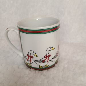 Christmas Geese Mug Vintage